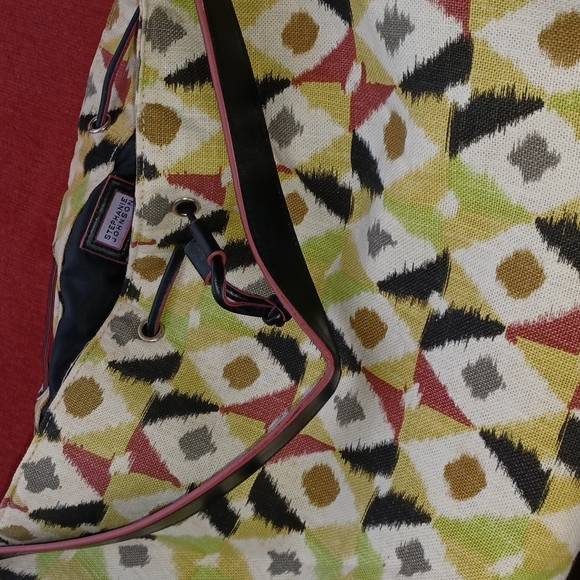 Stephanie Johnson canvas cotton bag with faux leather details - Picture 4 of 4